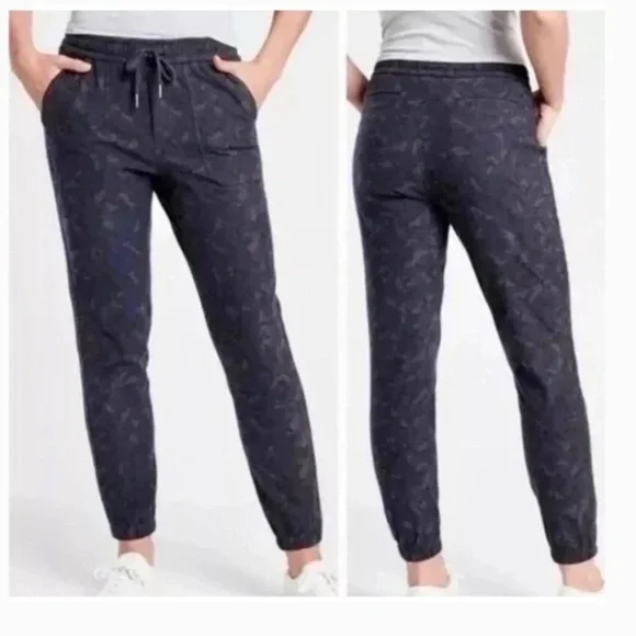 Athleta Farallon Jogger Blue Stratum Camo Size 6 Tall - Picture 1 of 8